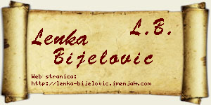 Lenka Bijelović vizit kartica
